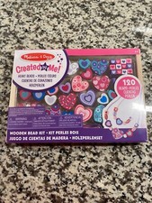 MELISSA  DOUG Created by Me  Hearts Wooden Bead Kit 120 Beads Great Gift