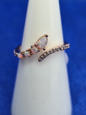 Bomb Party RBP7778 Take Your Glance Lab Grown White Milky Opal Rose Gold Size 6