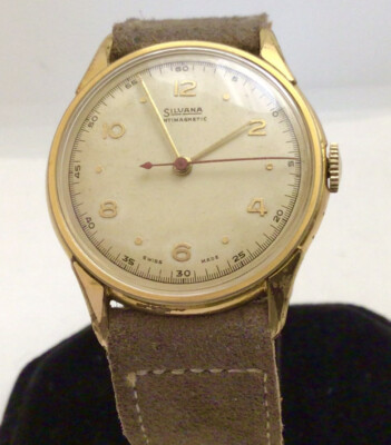 Vintage Silvana Antimagnetic, Cal. 1050, 15J Manual Wind, Circa 1940 s, Working.