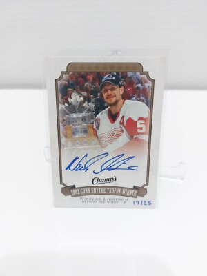 2015 Upper Deck Champs Nicklas Lidstrom AUTO /25 SSP Red Wings Conn Smythe Rare