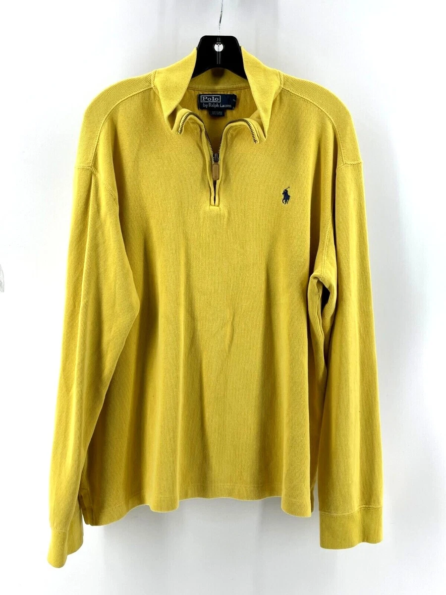 Ralph lauren yellow hotsell long sleeve polo