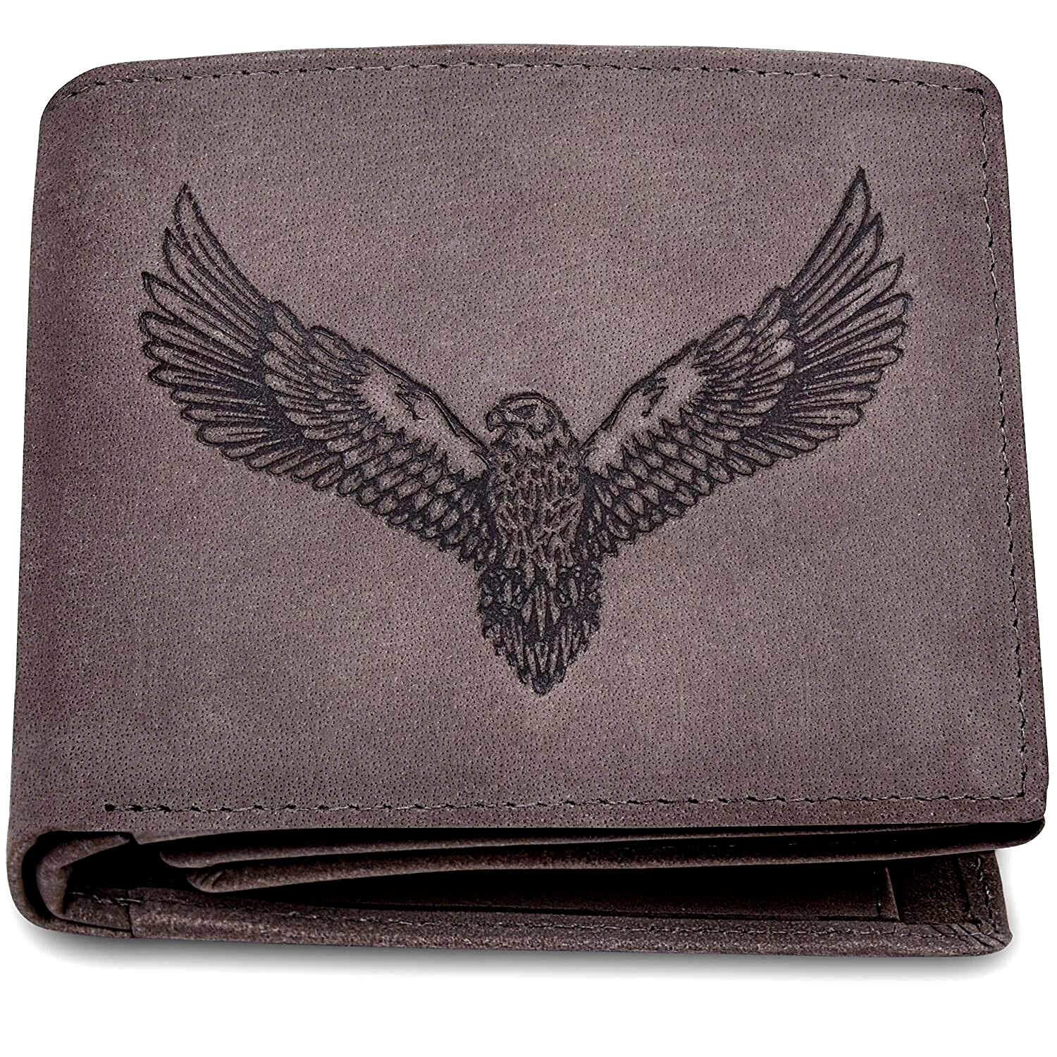 Vintage Grey RFID Blocking Leather Bi-fold Wallet for Men