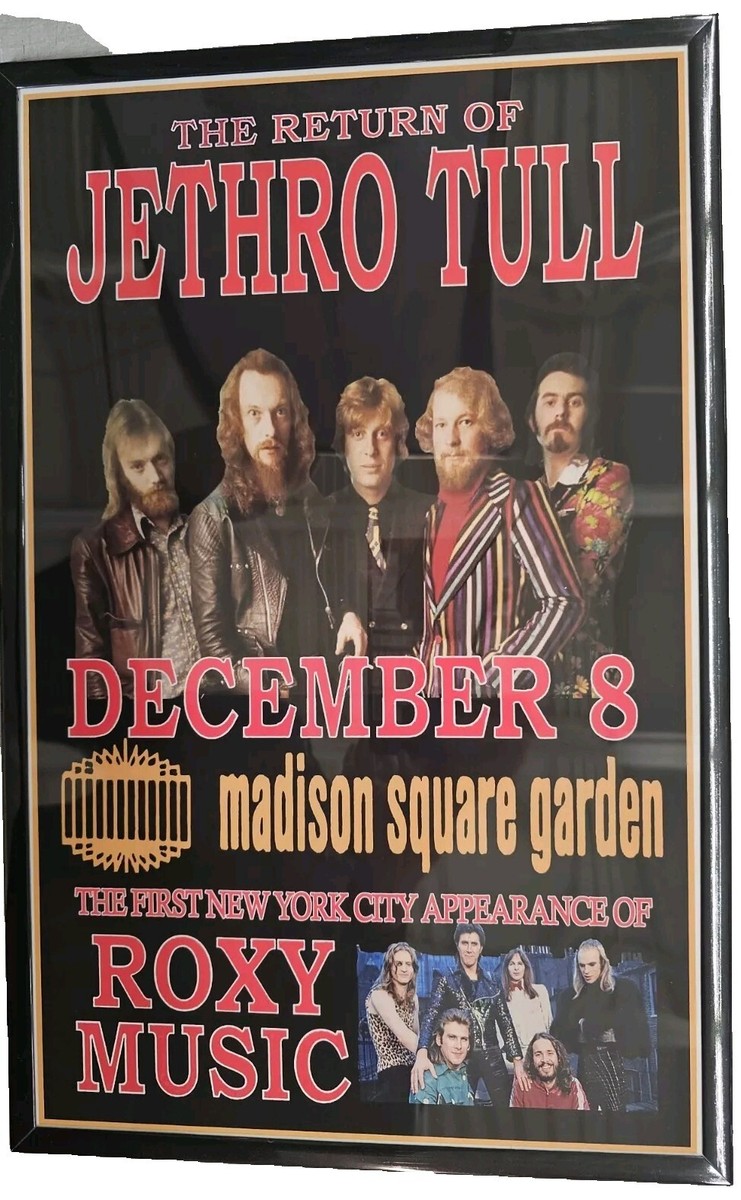 Jethro Tull & Roxy Music 1972 MSG Concert Poster 11 X 17 Framed | eBay