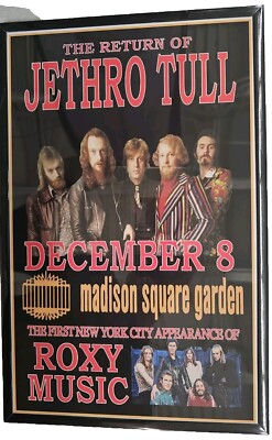 Jethro Tull & Roxy Music 1972 MSG Concert Poster 11 X 17 Framed | eBay