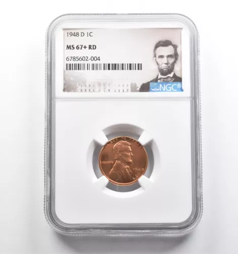 MS67+ RD 1948-D Lincoln Wheat Cent NGC *4617