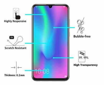 Pack Protection Huawei P Smart 2019 : 2 Films Verre Trempé + Coque - Neuf
