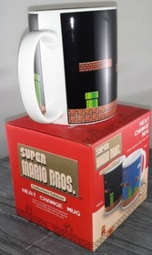 NEW Super Mario Bros. Collectible Mug Heat change color Cup Gamer Gift NES Style