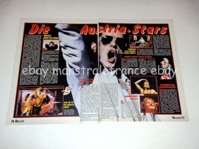 Falco Wolfgang Ambros Morak Rainhard Fendrich Hirsch clippings Austria 1980s