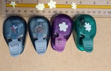 EK Success Small Paper Punches Whale Lever Star Flower Leaf Cloud Lot Of 4