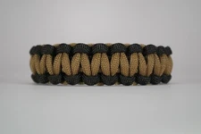 550 Paracord Survival Bracelet Cobra Black/Coyote Brown "Made in the USA"