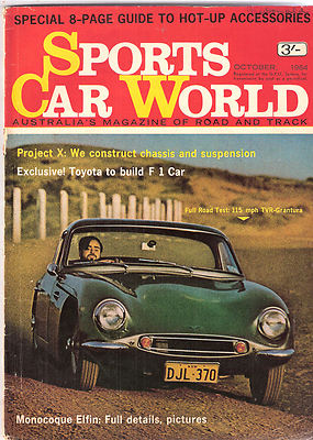 Sports Car World 1964 Oct TVR Grantura Sunbeam Alpine Elva Courier Elfin Monocoq