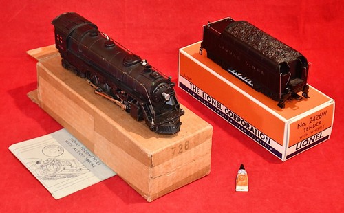 ORIGINAL LIONEL 726 BERKSHIRE IN OB & 2426W TENDER - 1946!!! - POSTWAR - NR