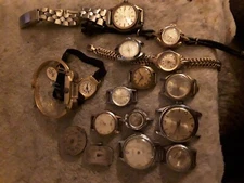 15 Mechanical watches/heads Including Rare Spares/repair #41