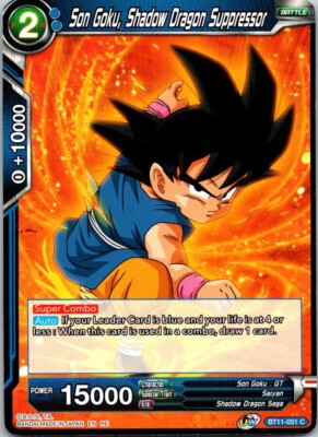 Dragonball Z Super Son Goku, Shadow Dragon Suppressor BT11-051 CCG