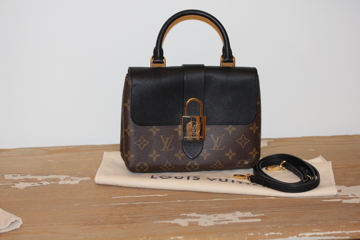 Louis Vuitton *LOCKY BB* Black Monogram Giant Lock Crossbody/Top