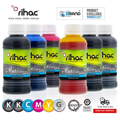 RIHAC Refill ink suits Canon MP980 MG6150 PGI-520 PGI-525 CLI-526 CLI-521 Grey