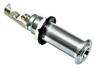 Chrome Flush Mount Cylinder Barrel Jack Stereo or Mono MIK