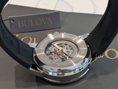 Bulova Marine Star Black Automatic Mens watch 96A288 HALF PRICE. FREE Hard Case - Picture 9 of 20