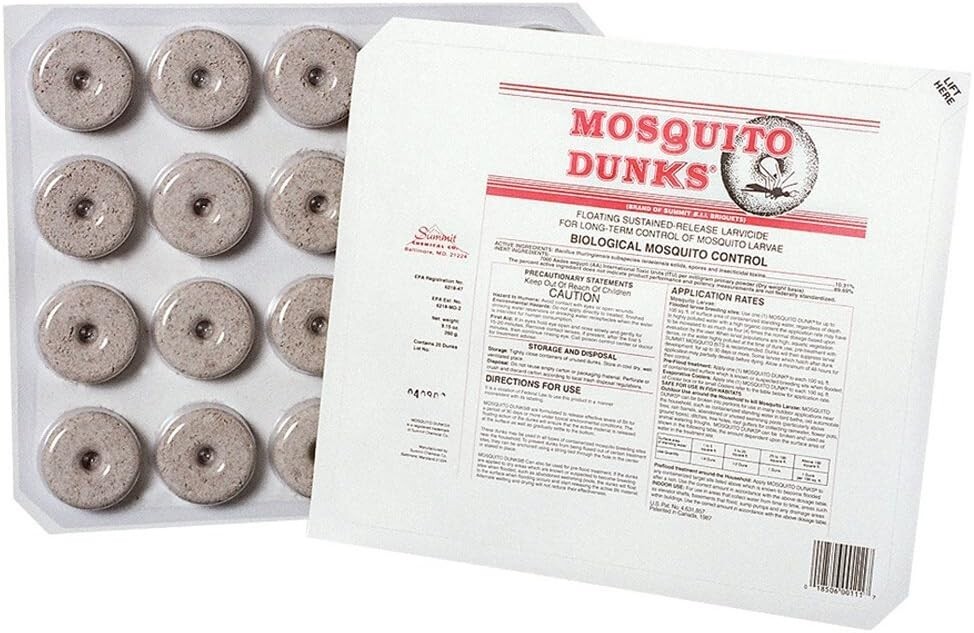 20 Summit Mosquito Dunks Organic Biological Control ~ Kill Mosquitoes & Larvae