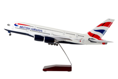 1:160 46CM BRITISH AIRWAYS AIRBUS A380 Passenger Plane Landing  Gear Resin Model