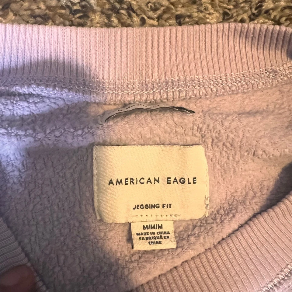 American Eagle Jeggings Calce Rayas Pullover Cuello Redondo Sudadera Mediana Foto 2 de 4