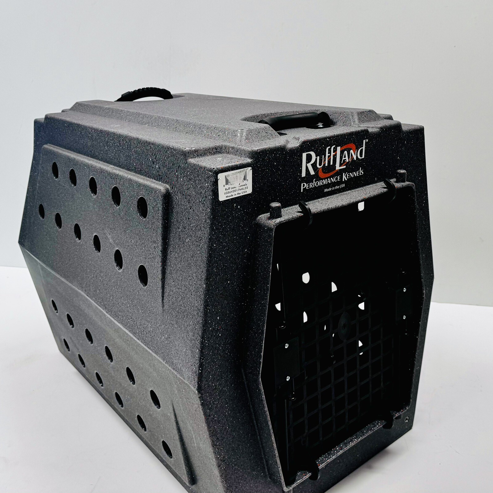 Ruff Tough Ruff Land Dog Kennel Crate Single Door Large Gray Millstone