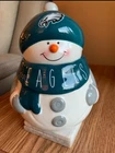费城老鹰队 8 英寸雪人饼干糖果罐-记忆公司-NFL 许可新品
