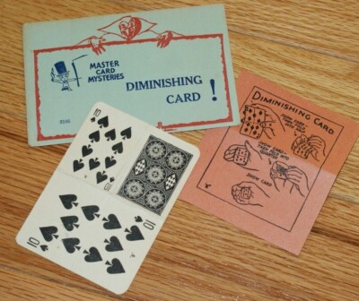 Diminishing Card (circa 1950s, SHERMS)  w/ pkg & inst   CLEAN-UP SALE   TMGS