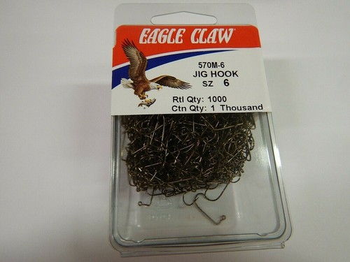 100 Ami Da Pesca Eagle Claw #2 - Modello 570BP In Nero Platino Lunghi 1 Pollice - Foto 6