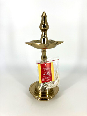 Brass Diwali Diya Oil Lamp Stand Puja Pooja Home Temple Decor