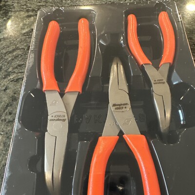 Snap On pl3935cfo 3 pc 35 degree bent nose 6,8,9” pliers set