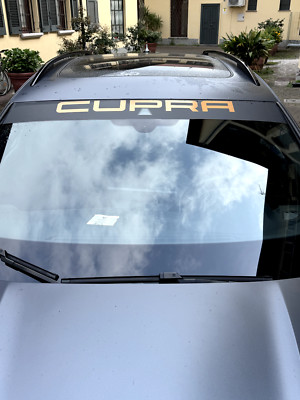 Cupra Sonnenblende Form Ateca Born Sonnenschirmlinie SCHWARZ MATT KUPFERSCHRIFTZUG