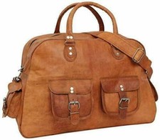 Sac de sport homme vintage week-end véritable grande épaule cuir vintage neuf