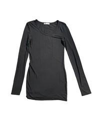 T by Alexander Wang Small Black Fitted Jersey Long Sleeve Stretch Bodycon Dress