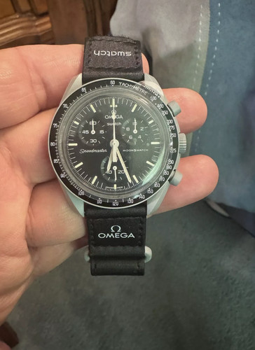 Omega x Swatch Moonswatch Mission to The Moon Black New FAST FREE SHIPPING