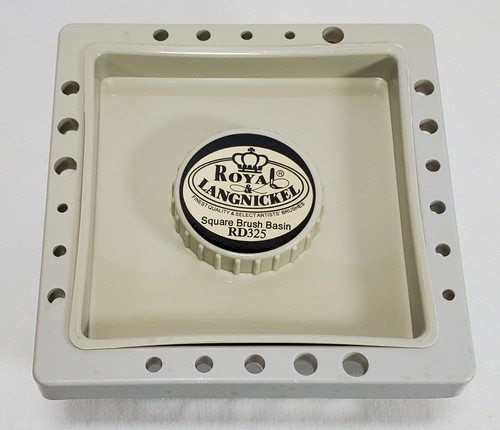 Royal & Langnickel Square Brush Basin RD325 Painting Storage Brushes Water Art 