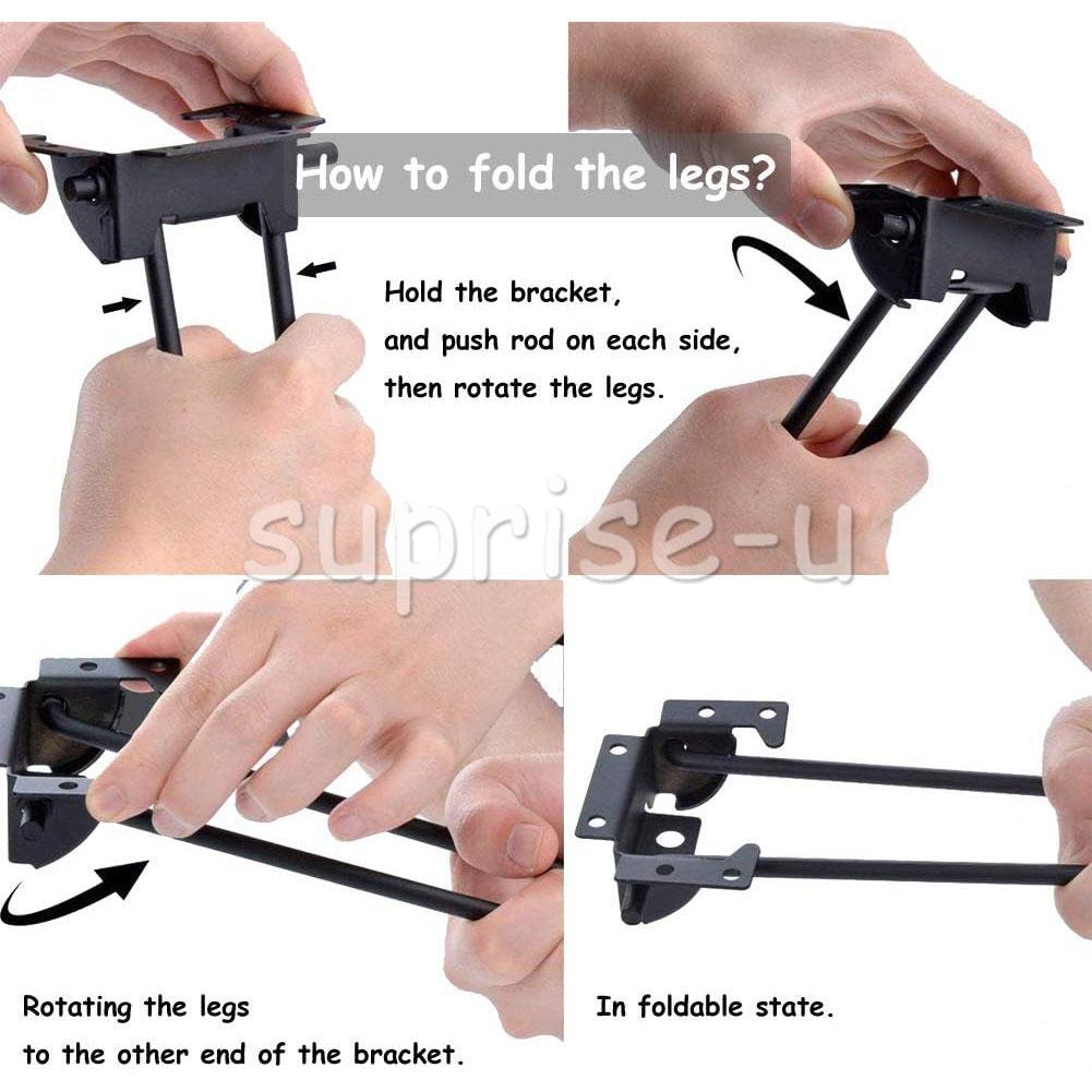 4Pcs 12"/17" folding Hairpin Legs, Folding Table Legs, Metal Table