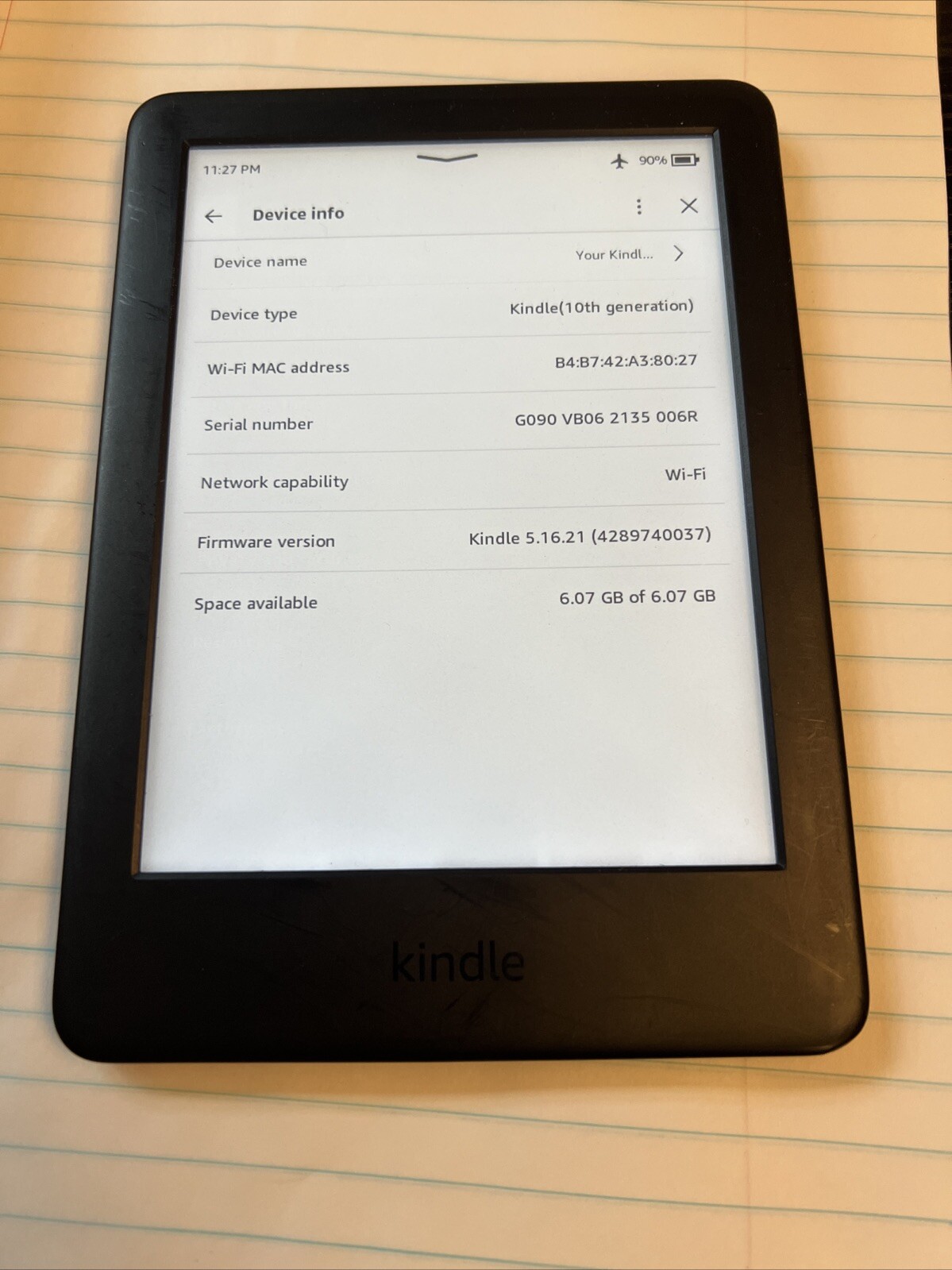 kindle 10th generation Black WiFi Used Condition Amazon Book Reader Electronic-image