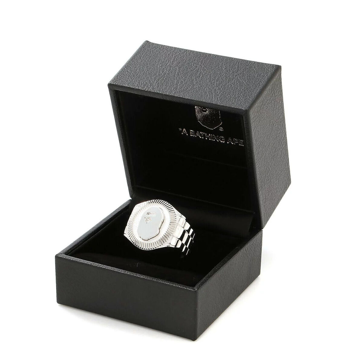 2024 SS A BATHING APE Men's Goods APE HEAD RING Silver