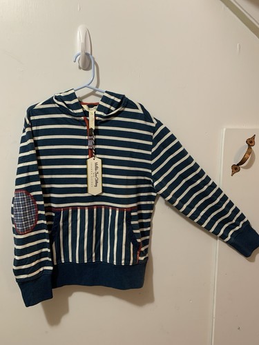 Matilda Jane Boys Sz 6 Camp w/ Joanna Gaines PATCHES & PLUCK HOODIE Stripes/Hood - Picture 2 of 14
