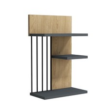 blackstone Nezma Sapphire Étagère Murale Moderne 3 Niveaux en Mélamine, Brun