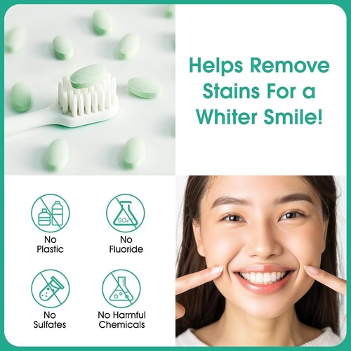 150pcs Nano Hydroxyapatite Toothpaste tablets , oral care toothpaste For Travel - Picture 5 of 9