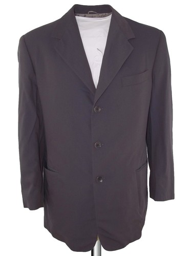 hilton giacca blazer jacket uomo grigio scuro 3 bottoni lana taglia it 50 r  | eBay