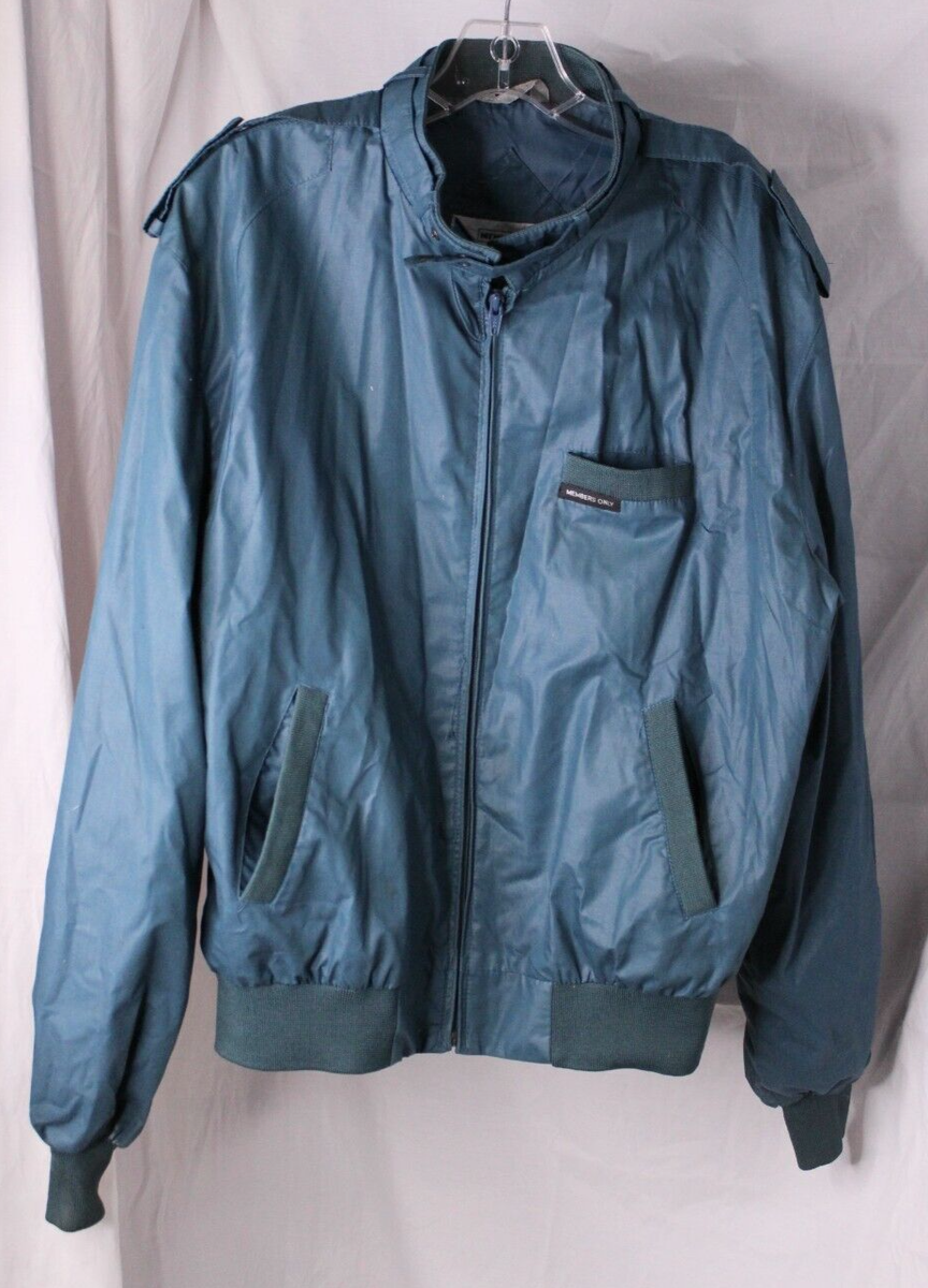 Vintage Members Only Jacket Men's 44 Blue - Full Zip Casual | eBay