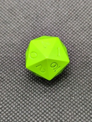 Vintage Gamescience Lime Green D20 (0-9) Dice