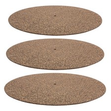 3pcs Cork Turntable Mat Vinyl Record Rug Cork Slipmat For Turntable Dj Slip
