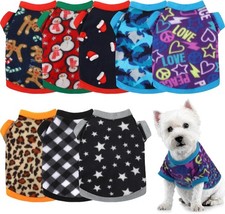 8 Pieces Dog Sweaters for Small Girl Boy Winter Chihuahua Clothes X-Small