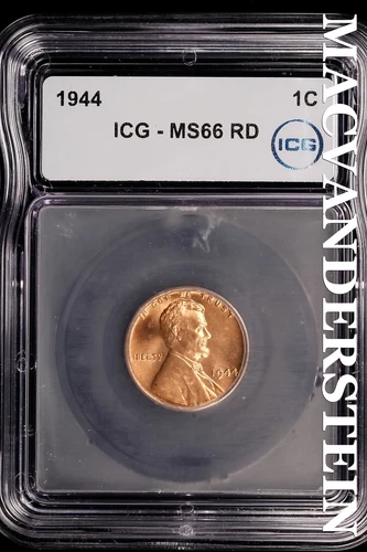 1944 Lincoln Wheat Cent- ICG-MS66 RD Gem Brilliant Uncirculated #SLM219