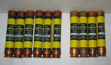 New Lot of 10 Bussmann 6 LPS-RK-35SP, 4 LPS-RK-40SP Fuses Old Stock Tested