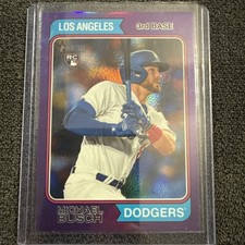 2023 Topps Heritage High Number  Michael Busch #520 Chrome Purple Refractor (RC)